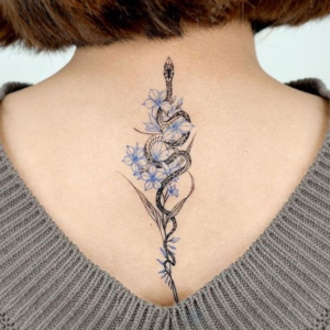 Flower Spine Tattoo