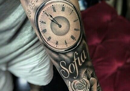 birth clock tattoo