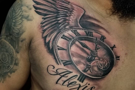 birth clock tattoo