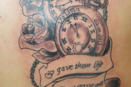 special birth symbol and clock