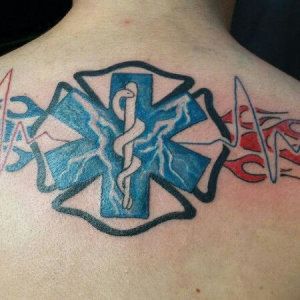 Maltese cross tattoo