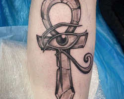 Ankh cross tattoo