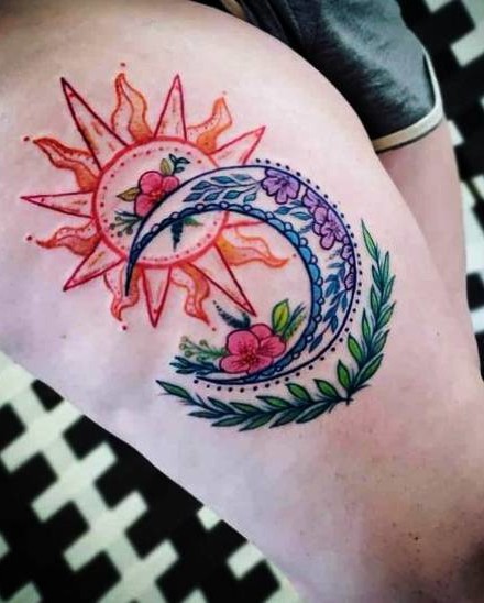 Sun and Moon Tattoos