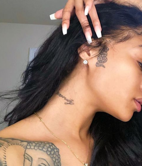 snake sideburns tattoos