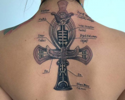 Ankh cross tattoo