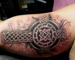 Celtic cross tattoo