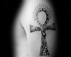 Ankh cross tattoo