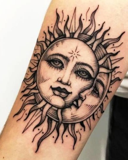 Sun and Moon Tattoos