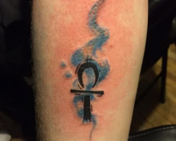 Ankh cross tattoo