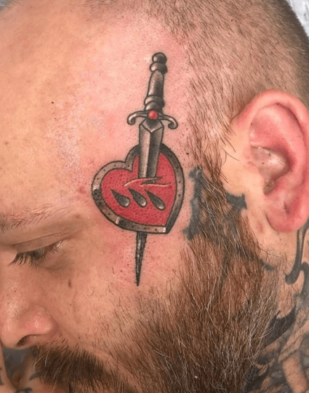 Heart Sideburns Tattoos