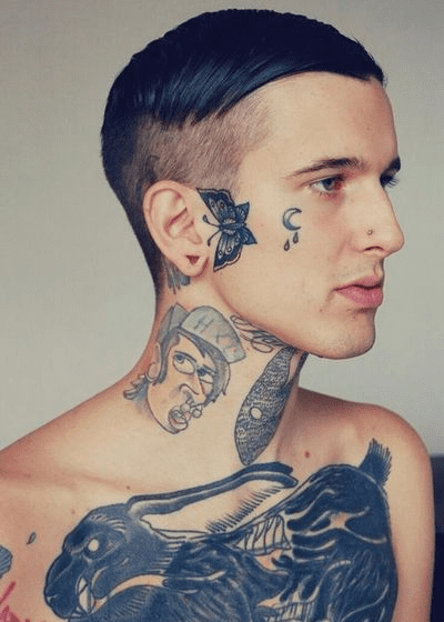 Butterfly Sideburns Tattoos