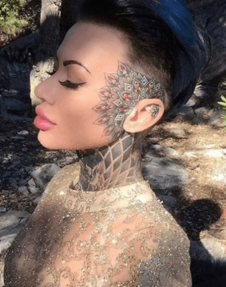 mandala sideburns tattoos