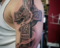 Celtic cross tattoo