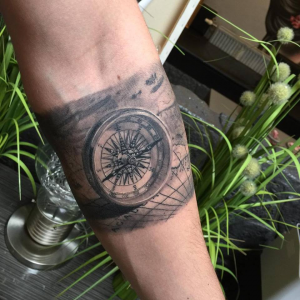 Compass Forearm Tattoo Ideas