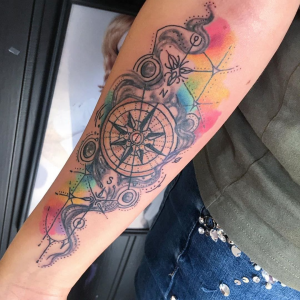 Compass Forearm Tattoo Ideas