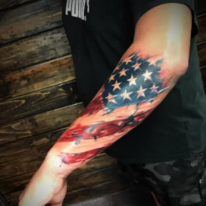 Flag Forearm Tattoo Ideas