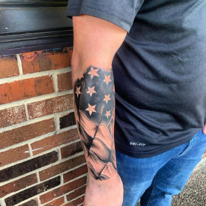 Flag Forearm Tattoo Ideas