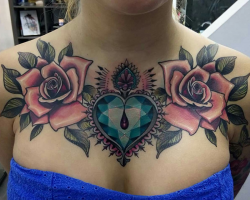 A tattoo of a crystal
