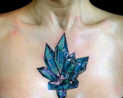 A tattoo of a crystal