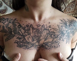 A tattoo of a crystal