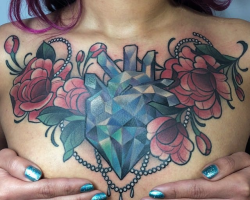 A tattoo of a crystal