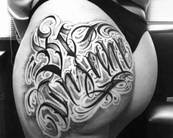 tattoo on buttock