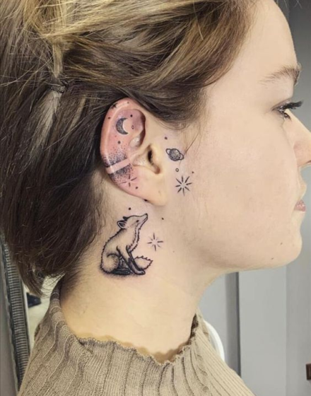 throat neck tattoos