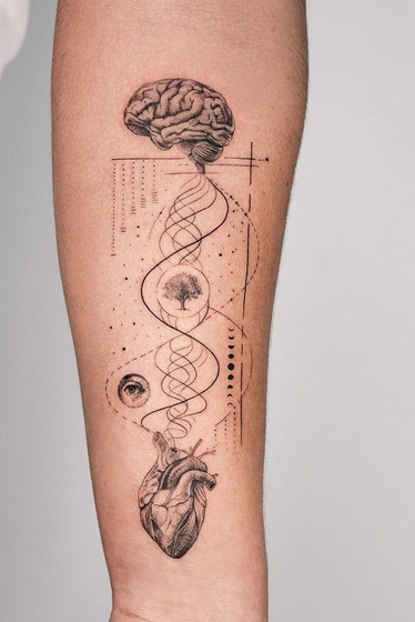 Brain tattoo