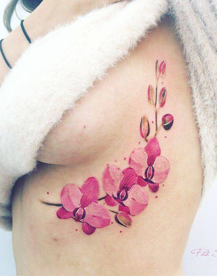 tattoo_on_ribs colored tattoos