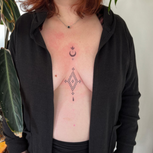 Rectangle moon tattoo