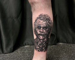 A Tattoo On The Leg