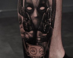 A Tattoo On The Leg