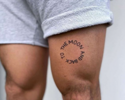 A Tattoo On The Leg