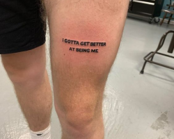 A Tattoo On The Leg