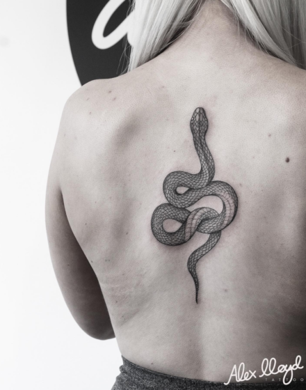 Single medium-sized snake tattoo ideas