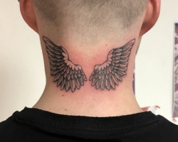 Neck tattoo
