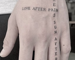 Lettering tattoo