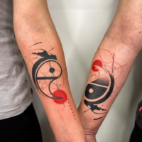 Unique matching couple tattoo ideas