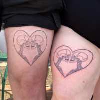 Unique matching couple tattoo ideas