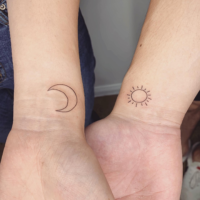 Cute matching couple tattoo ideas