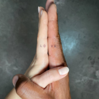 matching couple tattoo