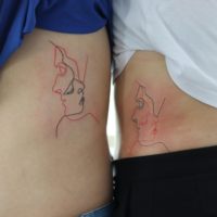 Unique matching couple tattoo ideas
