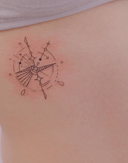 Geometric tiny tattoo ideas