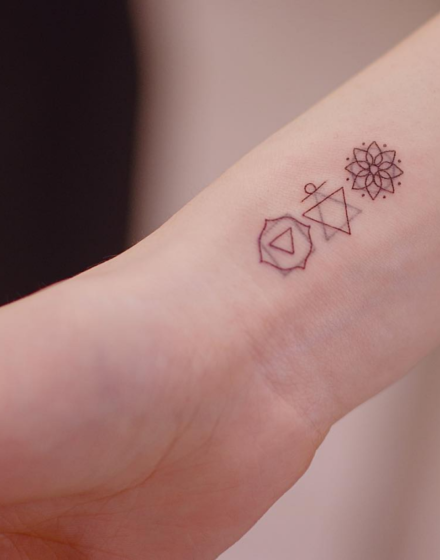 Geometric tiny tattoo ideas