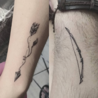 Unique matching couple tattoo ideas