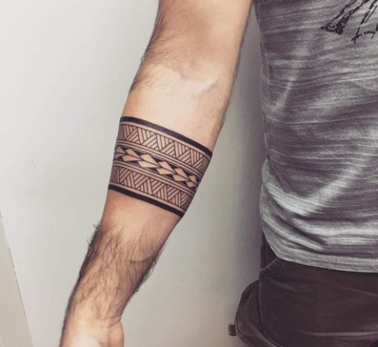 Tribal tattoo on arm