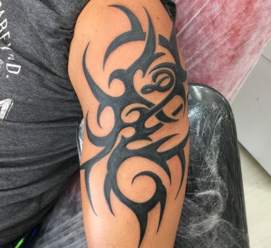 Tribal tattoo on arm