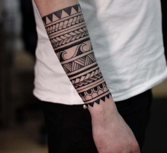 Tribal tattoo on arm
