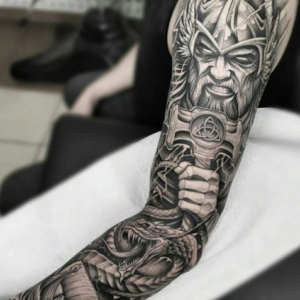Viking tattoos on arm
