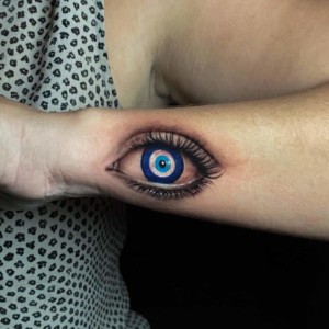 Bad luck realistic tattoo